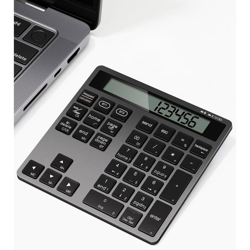 HoRiMe Number Pad For Laptop - Rechargeable Wireless Number Keypad 34 Keys With